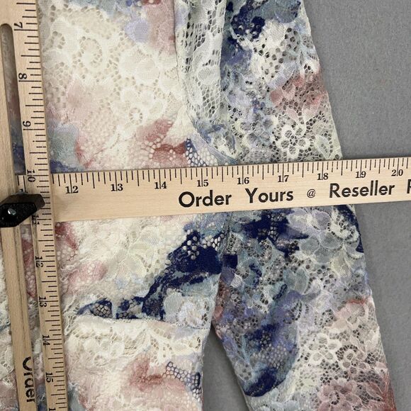 Anthropologie Dress Womens Medium Lace Floral Mock Neck Fitted Long Sleeve Midi - Picture 11 of 16